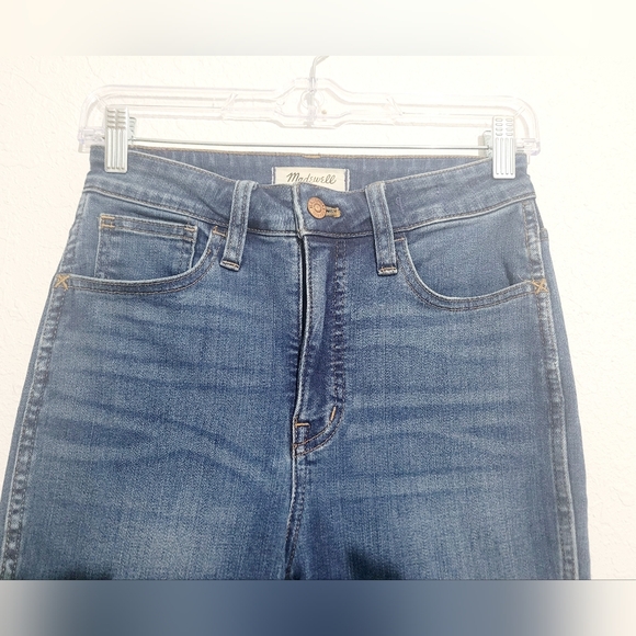 Madewell Curvy Roadtripper Jeans Women Size 25 Blue MidRise Skinny Stretch Denim - Picture 3 of 14